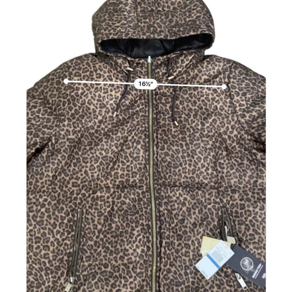 MICHAEL Michael Kors Reversible Cheetah Print Puffer Coat - Picture 6 of 9